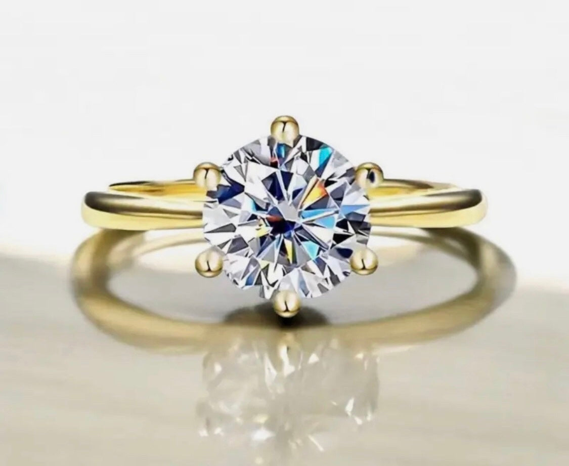 Moissanit Solitär Ring - Veliré