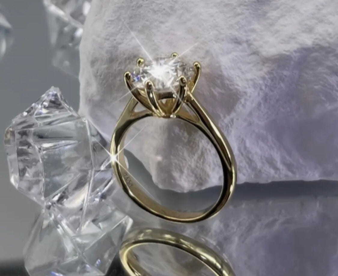 Moissanit Solitär Ring - Veliré