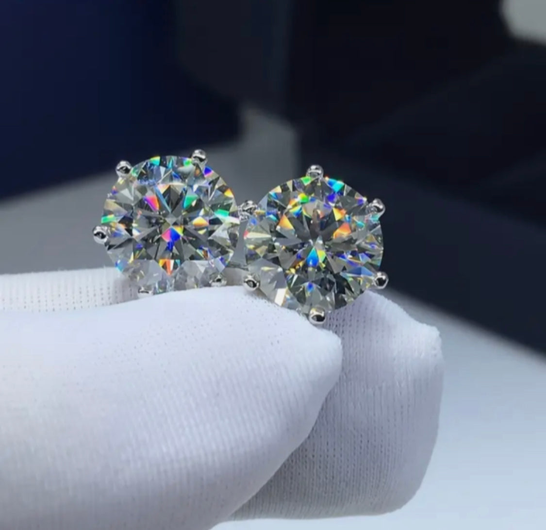 Veliré Moissanit Ohrringe Solitär