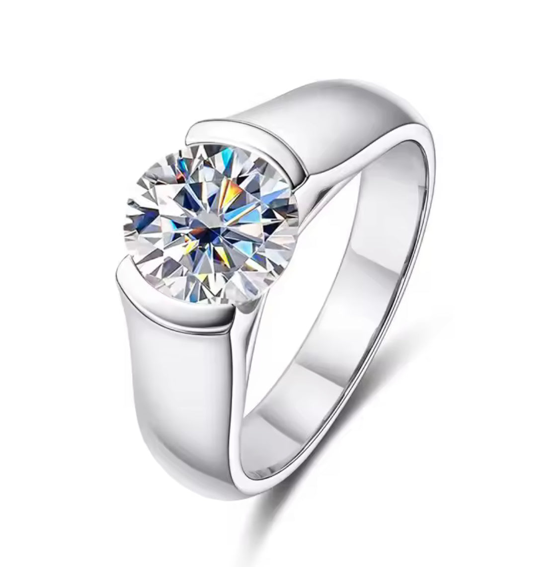 Massiver 2 Karat Moissanit Ring