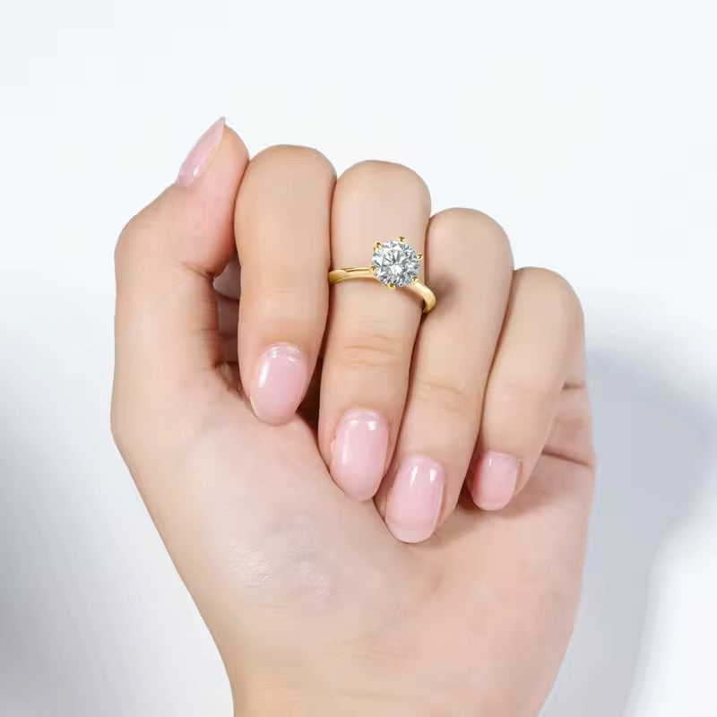 Moissanit Solitär Ring - Veliré