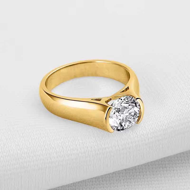 Massiver 2 Karat Moissanit Ring