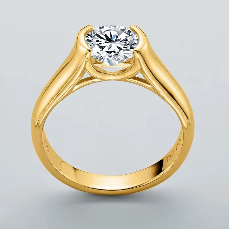 Massiver 2 Karat Moissanit Ring