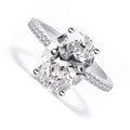 Moissanit Halo Ring - Ovalschliff