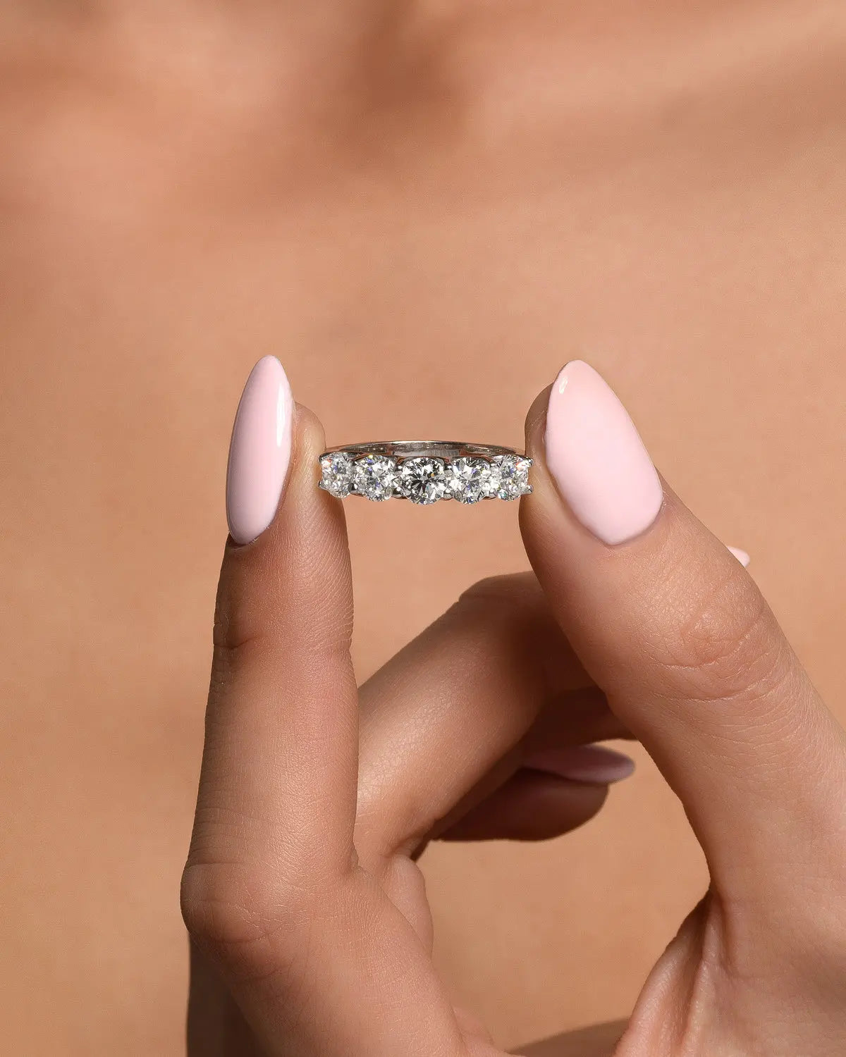 Moissanit Eternity Ring - Rundschliff