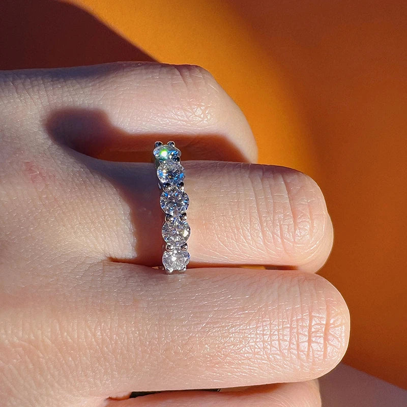 Moissanit Eternity Ring - Rundschliff