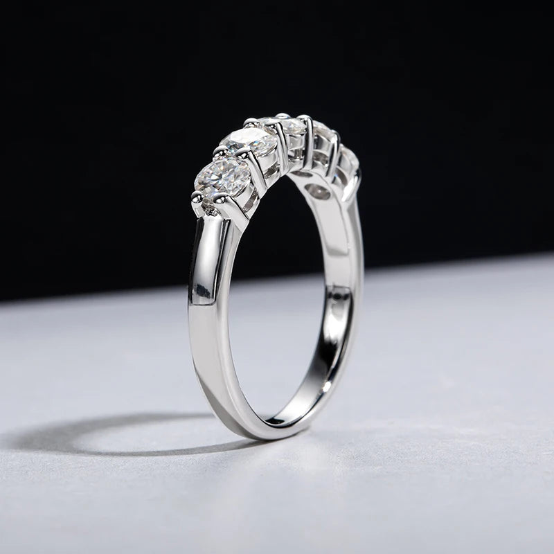 Moissanit Eternity Ring - Rundschliff
