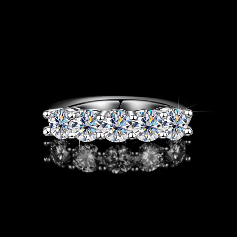 Moissanit Eternity Ring - Rundschliff