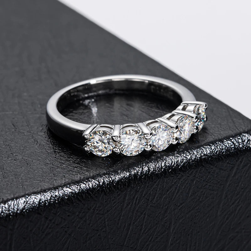 Moissanit Eternity Ring - Rundschliff