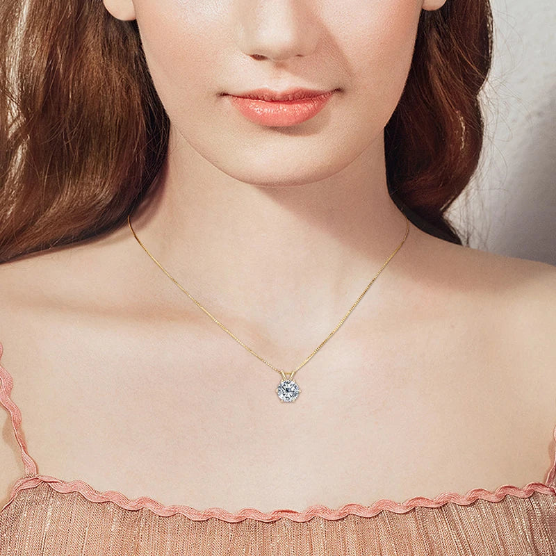 Moissanit Kette Gold - Veliré