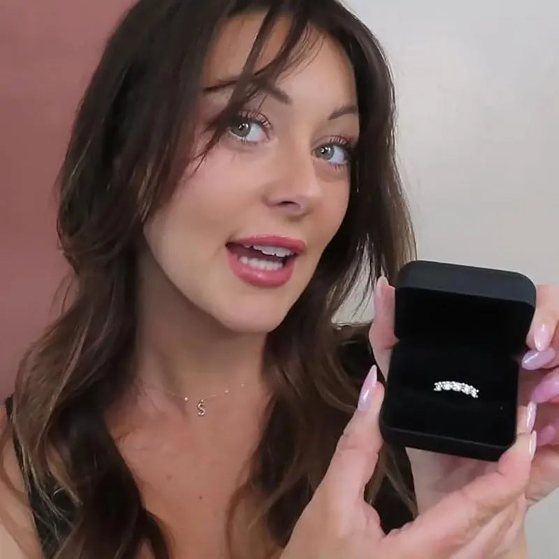 Moissanit Eternity Ring - Rundschliff