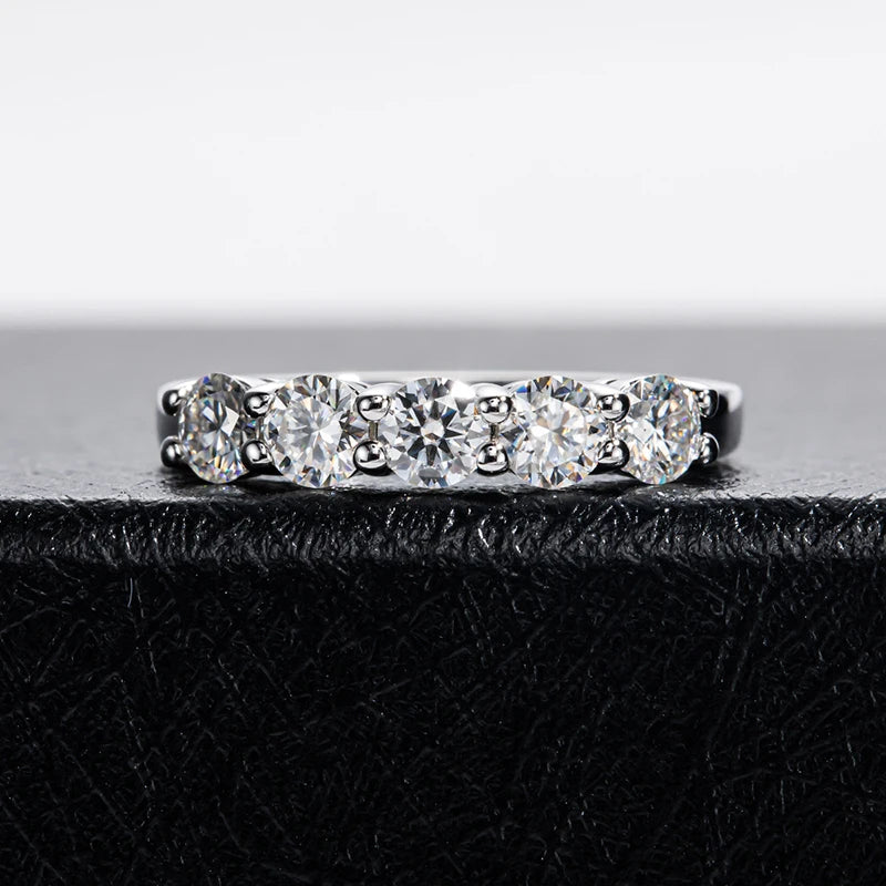 Moissanit Eternity Ring - Rundschliff