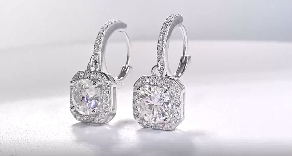 Moissanit Iced Out Creolen