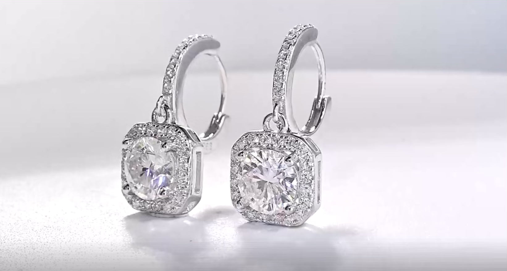 Moissanit Iced Out Creolen